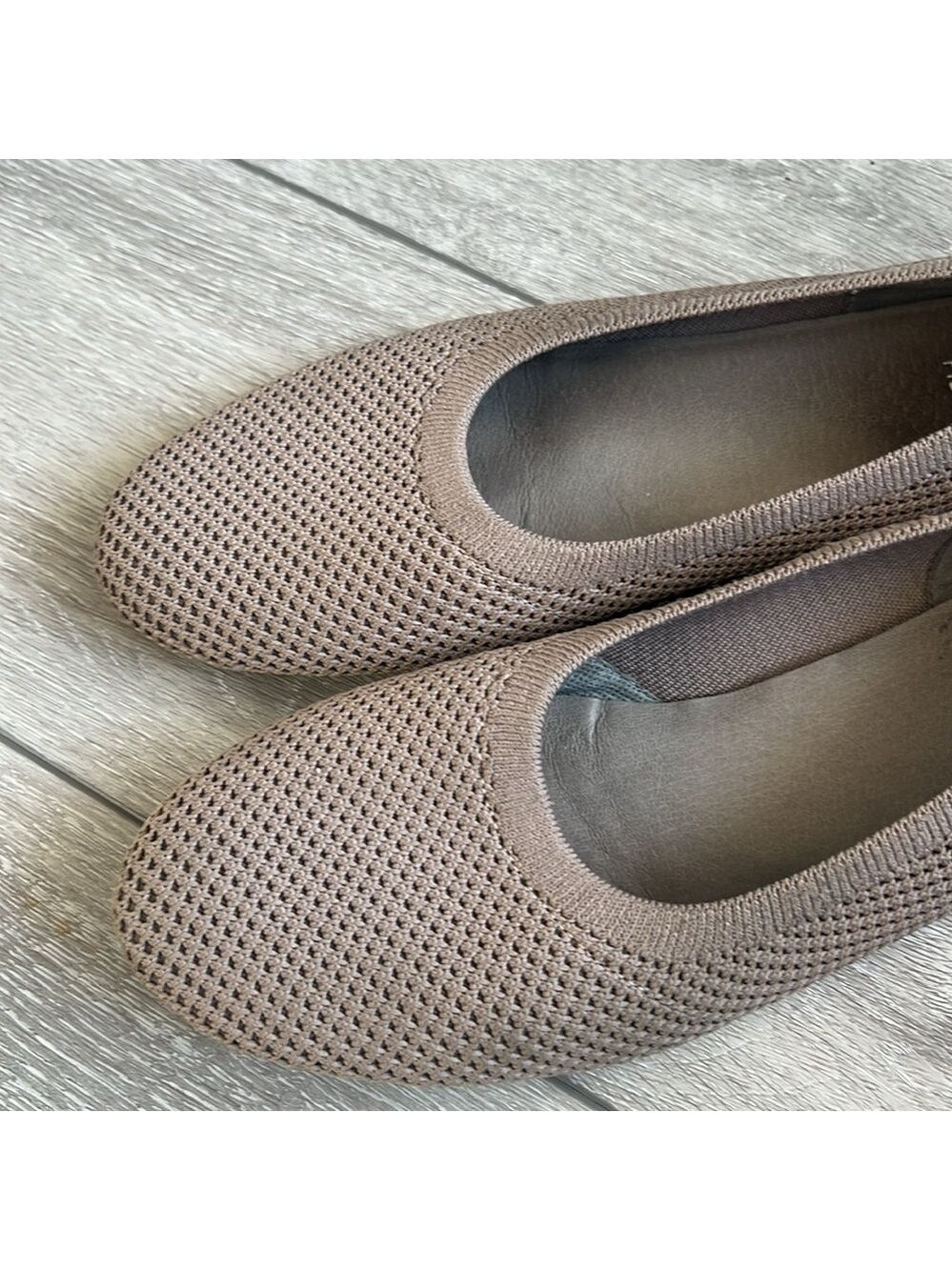 Eileen fisher Naomi recycles stretch knotted neutral round toe flats size 10 - Picture 13 of 14